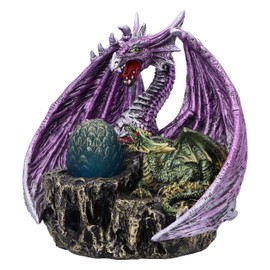 Nemesis Now The Arrival Figurine 17.5cm, Resin, Dragon Sculpture, Gothic Fantasy Merchandise, Light Up Egg, Cast in the Finest Resin, Hand-Painted