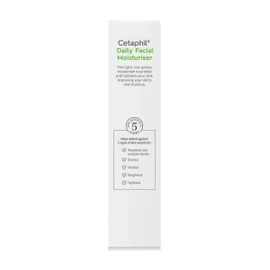 CETAPHIL Daily Facial Moisturiser 118ml, Gentle Face Moisturiser for All Skin Types, UVA/ UVB protection, With Hydrating Glycerin & Vitamin E, Dermatologist Tested
