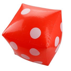 Giant Inflatable Dice, GLADFRESIT 32cm Inflatable Dice Toys for Games Props Pool Party Favors (Red)