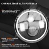 Faro Moto Universal 7 Pulgadas Led Alto Brillo Con Carcasa