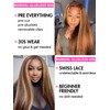 BGM GIRL 7x5 Glueless Highlight Kinky Straight Wig Human Hair