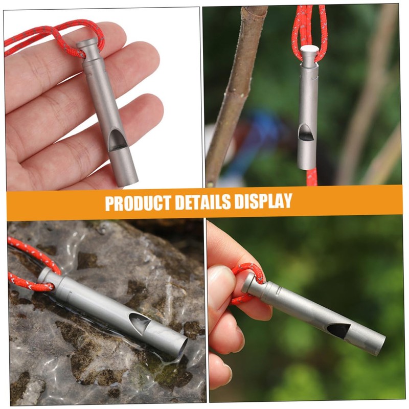 Kisangel Survival Whistle Emergency Signal Portable Keychain Metal Hiking Outdoor