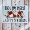 Wall Art for Bedroom Funny Sign Thou May Ingest Satchel