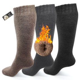 Thick Wool Socks for Women, 3 Pairs Knee High Socks, Thickened Socks Thermal Winter Socks for Outdoor Sports Winter Gifts