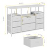 DRAWERHOM 8-Drawer Fabric Dresser TV Stand for 40" TV -