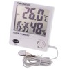 Jumbo Max Min Thermometer and Hygrometer with Clock, Indoor and