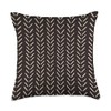 Abstract Lines Pattern in Beige on Black AEY316 Throw Pillow