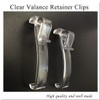 Valance Clips for Blinds - 2.5 Inch Clear Plastic Hidden