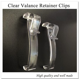 Valance Clips for Blinds - 2.5 Inch Clear Plastic Hidden Clips for Horizontal Blind Valance (36 PCS)