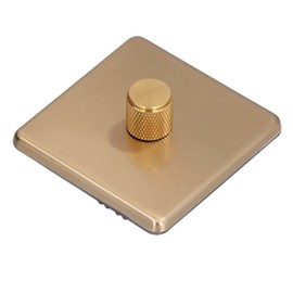 DIMMER Light SWITCHES Elegant Brushed Brass Switch Home AC220V Golden (Monodimental Light)