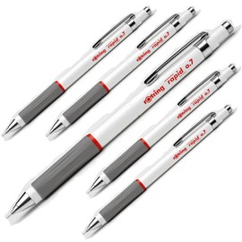 FNX 5 x Rotring Rapid Mechanical Pencil | 0.7mm HB Vanishing Lead Retracts into the Body | Twistable Eraser on the Tip | Round Barrel with Soft-Touch, Non-Slip Rubber Grip | Loose in Plain Packaging
