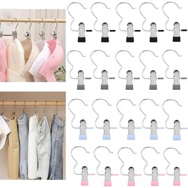 Anti-Slip Stainless Steel Boot Hanging Hold Clips, 20 Piece Stainless Steel Boot Hanger Clips, Laundry Hook Boot Hanging Hold Clip for Travel or Home