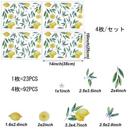 Maydahui Wall Stickers, Plants, Lemon, Leaves, Scandinavian, Stylish, Wall Decor, Wallpaper, Wall Stickers, Kindergarten, Nursery School, Kids, Room, Educational, Room Decoration, Entryway, DIY, Removable, Poster, Sticker, Wall Decor, Wall Decor
