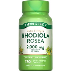 Nature's Truth Rhodiola Rosea | 2000mg | 120 Capsules | Non-GMO & Gluten Free Extract Supplement