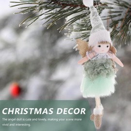 Christmas Angel Ornaments Christmas Tree Hanging Decorations Plush Elf Hanging Ornament Crafts Pendant Funny Dolls Ornament for Xmas Party Home Decor