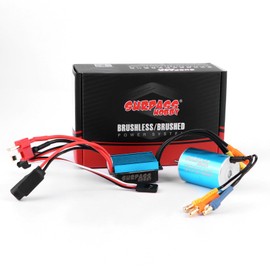 GIXCEL Surpass Hobby 2435 4800KV Brushless Motor and 25A ESC Electric Speed Controller Combo Upgrades for 1/16 1/18 RC Truck LaTrax Teton Desert Prerunner Rally SST Wltoys A959 (Blue)