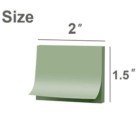 (50 Pads) Sticky Notes 1.5x2, Vintage Colors, 10 Colors Self Sticky Notes, Sticky Pads, Recyclable, Self-Stick Pads, Easy to Post for Home, Office, Notebook