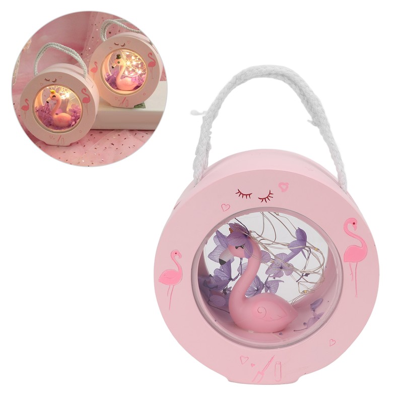 Flamingo Lamp Wall Mountable Double Sided Transparent Romantic Battery Powered
