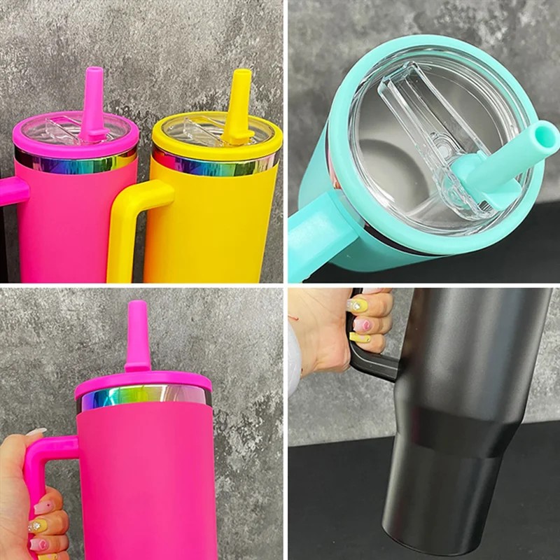 Us 40 OZ Colorful Rainbow Plated Food Grade Thermal Flask