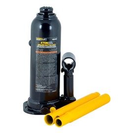 Omega-Lift Hydraulic Welded Bottle Jack - 4 Ton (8,000 Lbs) Capacity with Side Pump Two-Piece Handle