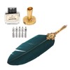 Feather Pen and Ink Set with 5 Interchangeable Nibs for