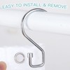 Goowin Shower Curtain Hooks, 12 Pcs S Shape Shower Curtain