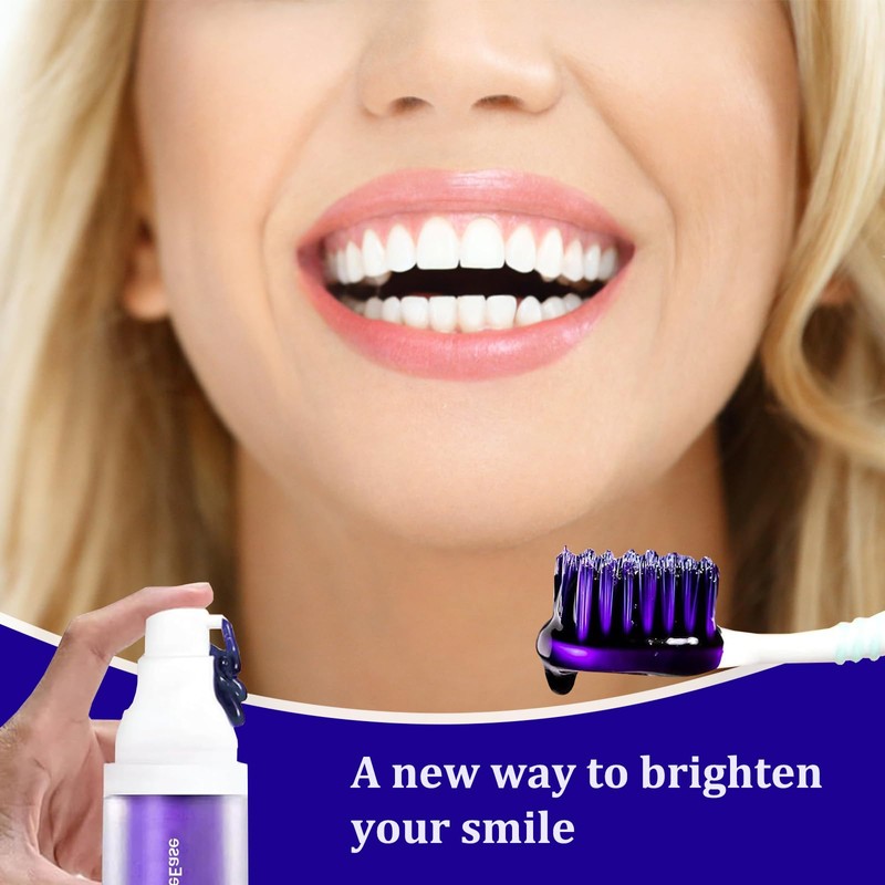 Colour Corrector Serum Hi Smile Purple Toothpaste 2 Pieces White