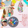 [VIBRIPRIYA] エプロン 子供用 キッズスモック 長袖 ポケット付き 防水アートエプロン 帽子 袖カバー付き4点セット男の子 女の子