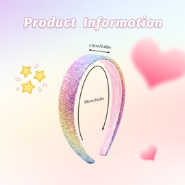 4 Stück haarreifen mädchen，glitzer haarreif，haarreif mädchen，haarschmuck mädchen，haarreif glitzer（Für Mädchen）