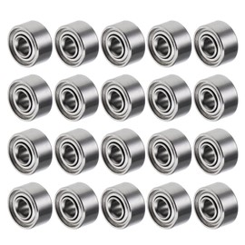 QUARKZMAN 681XZZ 1.5 x 4 x 2 mm Ball Bearings x 20 Pieces Chrome Steel Double Sealed with High Hardness for Machines and Tools
