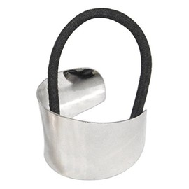 2 Pieces Punk Metal Circle Hair Cuff Ponytail Holder Elastic Hair Ties