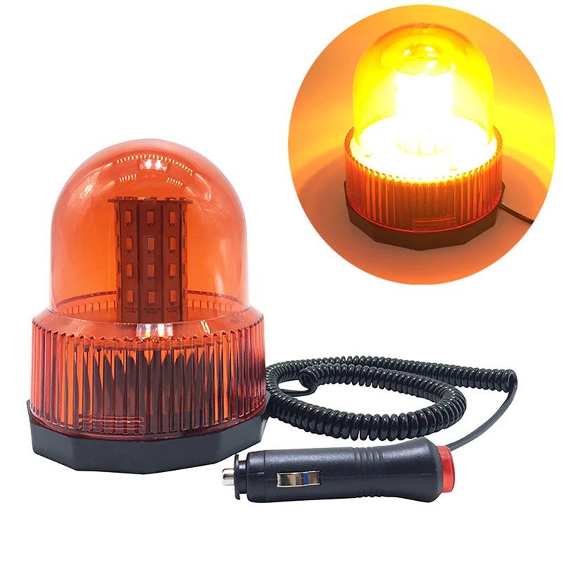 Rotary Light, 12v 24V, Yellow, Safety Induction, Security Flash, Warning