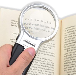 3X Illuminated Magnifier with Light Hands Free Portable Magnifying Glass with Stand for Reading Craft Inspection Soldering Jewelry Repair