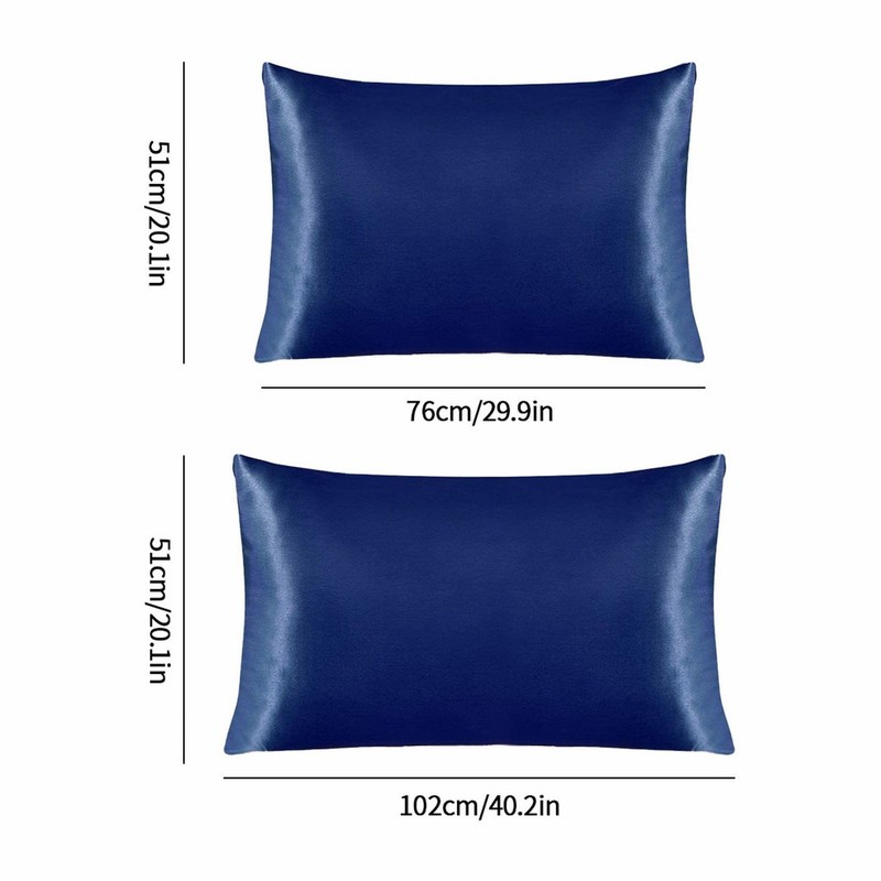 Silk Satin Pillow Case Imitation Silk Satin Solid Hotel Bedding