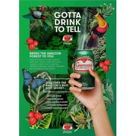 Antarctica Guarana Antarctica Brazilian  Soda 11.83 fl. oz (12 pack) - Guarana lata 350ml