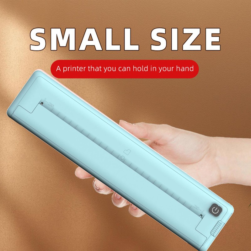 Thermal Printer A4 Mini Portable Wireless Handheld Bluetooth Inkless 200dpi
