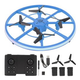 Flying Toys Drone with LED Light Remote Control Hand Drone for Kids RC Quadcopter Obstacle Avoidance 360 Flips Altitude Hold Headless Mode Blue 3 Battery