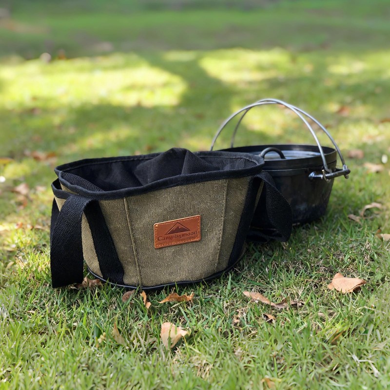 Campingmoon 10 In Dutch Oven Bag, Heavy Duty Canvas Camping