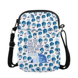 CMNIM Sadness Crossbody Bag Cartoon Emotion Gifts for Cartoon Lover Sadness Fans I'm Too Sad to Walk Just Give Me a Few Hours, 25120 Sadness C