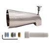 Westbrass E531DUS-07 Universal Fit 5-1/4" Diverter Tub Spout, Zinc, Satin