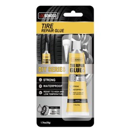 LOCBONDSO 50g Tire Repair Glue, Sidewall Tire Repair Kit, Rubber Cement Tire Repair, Black Tire Glue Sidewall Repair for Bike, Cars, Motorcycle, Tractor