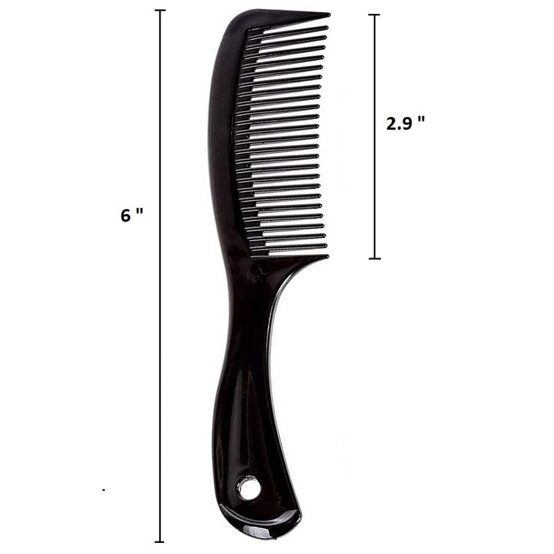 Comfort Axis Travel Size Wide Tooth Handle Comb, 6", 6