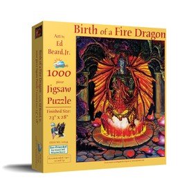 SUNSOUT INC - Birth of a Fire Dragon - 1000 pc Jigsaw Puzzle by Artist: Ed Beard Jr - Finished Size 23" x 28" - MPN# 20144