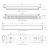 Grand General 76092 Red 6-1/2" 9-LED Sealed Light Bar with