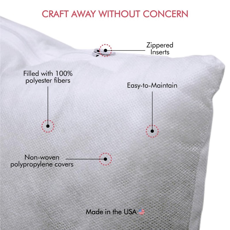 Fairfield Poly-Fil Basic, Personalizable Pillow Inserts, Pillow Inserts for Decorative