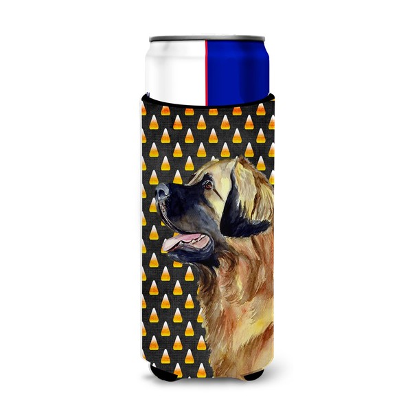 Leonberger Candy Corn Halloween Portrait Ultra Beverage Insulators for Slim