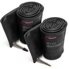 Fincci Fat Bike Inner Tubes 20 x 4.0 - Pair 100-406 mm with 48mm Presta Valve - For Fat Tire and Mountain, Electric & Road Bicycles - Suitable for Sand, Snow, Dirt & Trail Use - Pack of 2 accessories