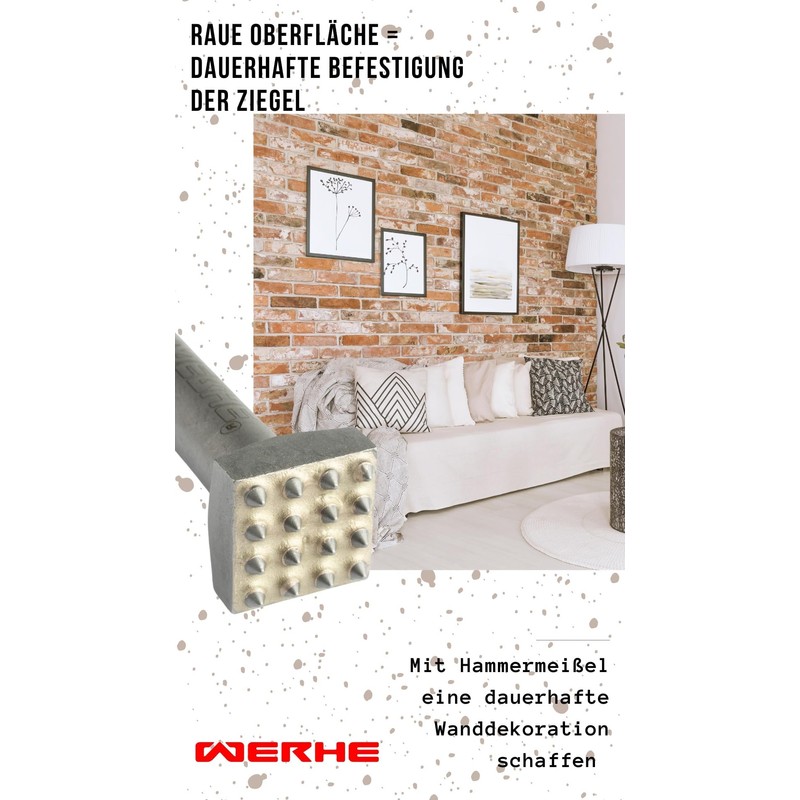 WERHE® SDS Plus Stocker Chisel 16 Teeth 140 mm Length