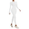 Women Long Sleeve One Piece Workout Jumpsuit Romper Bodysuit Tummy