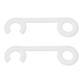 SG Store 2pcs Door Handle Baffle Plastic Fixed Hook Door Handle Support Opening to Keep Open Hook 190x55mm Suitable for Most Door Handles, White